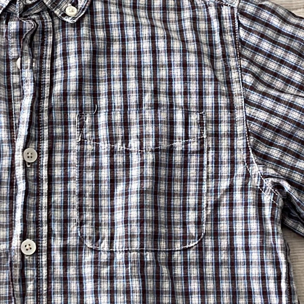 OshKosh B’Gosh Boys Button-Up Shirt 8-10 Plaid Preppy
